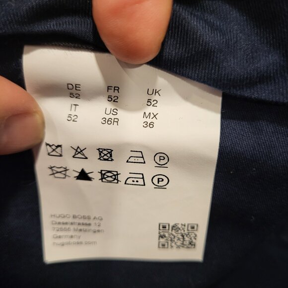 Hugo Boss Navy Blue Men's Wool Trousers Size 36 - Picture 11 of 11